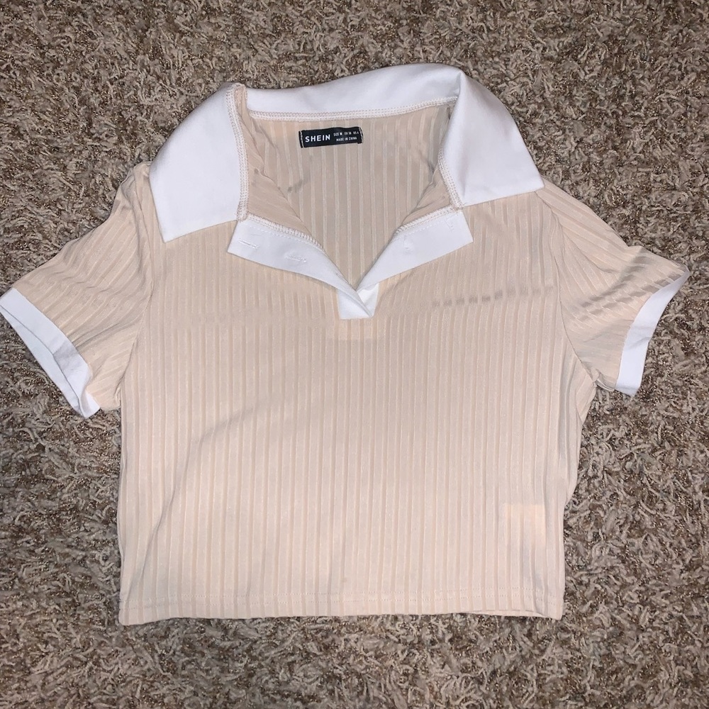 NWOT SHEIN Collared Crop Top